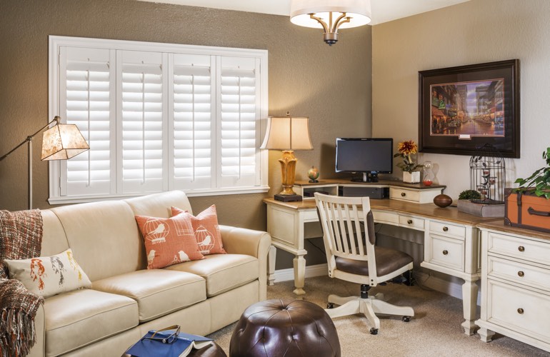 Home Office Plantation Shutters In San Diego